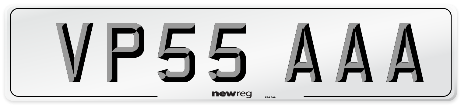 VP55 AAA Number Plate from New Reg